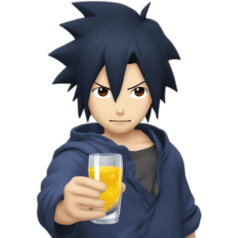 Sasuke qui boit un verre de jet 27 emoji