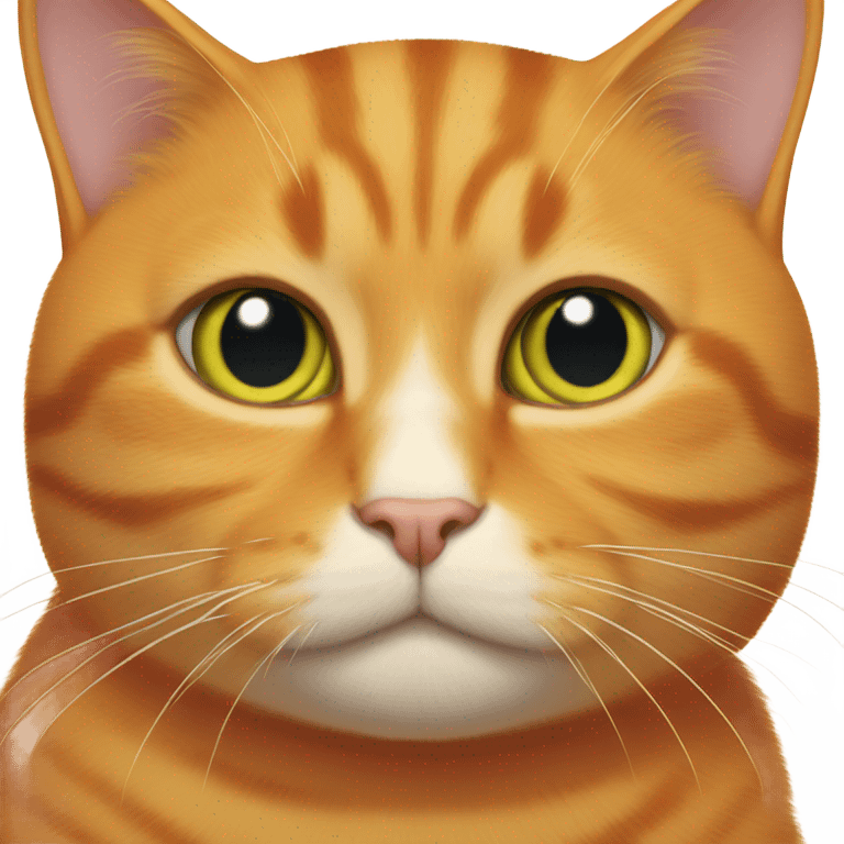 Orange cat with big belly  emoji