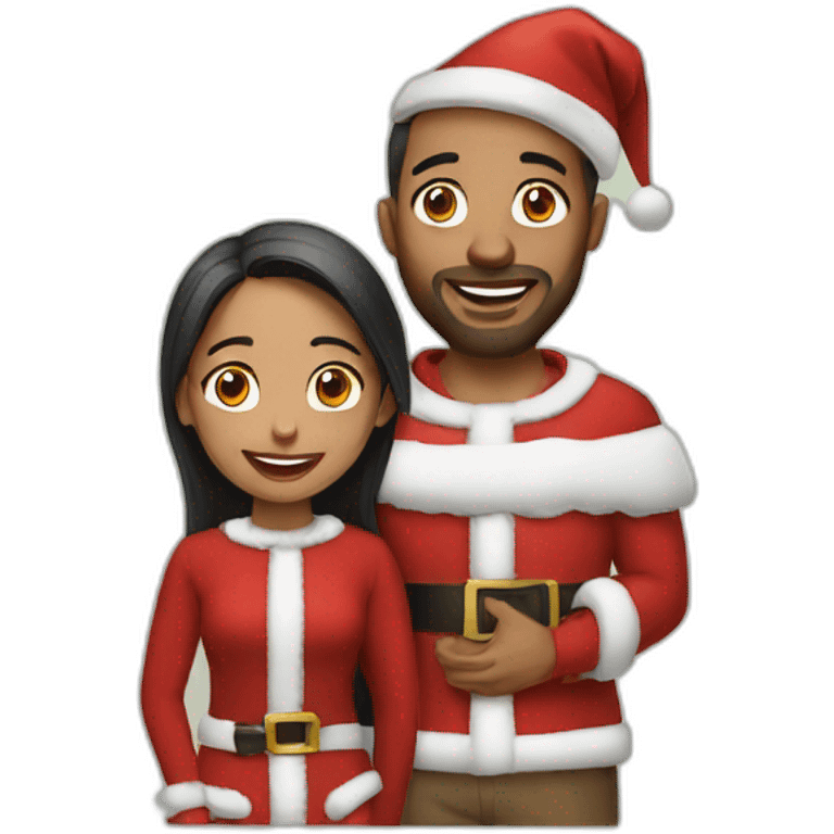 Christmas couple emoji