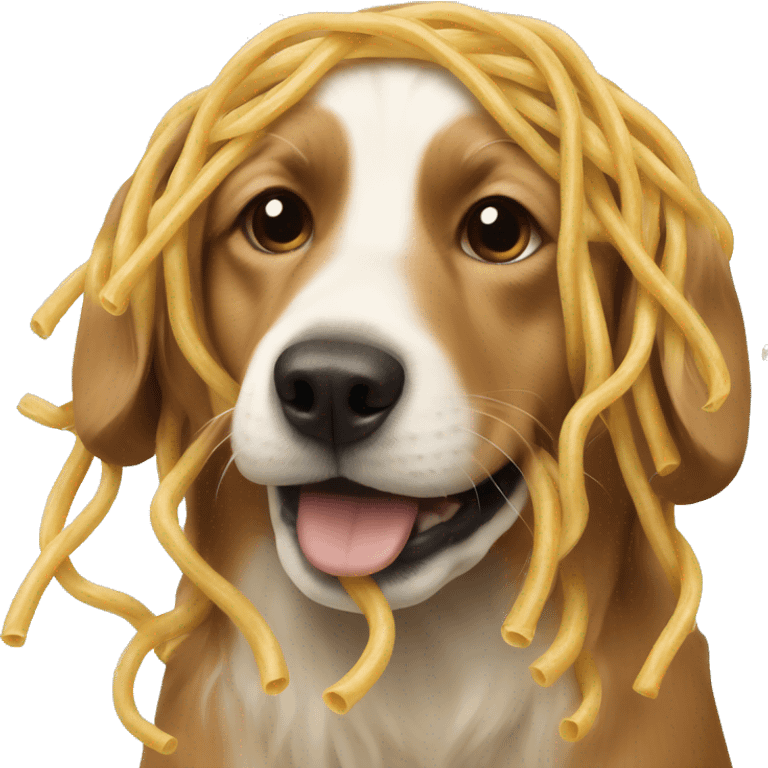 dog with spaghetti  emoji