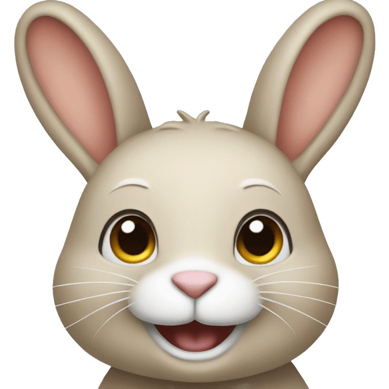 Rabbit smiling emoji