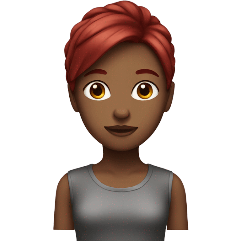 Girl with dark red hair  emoji