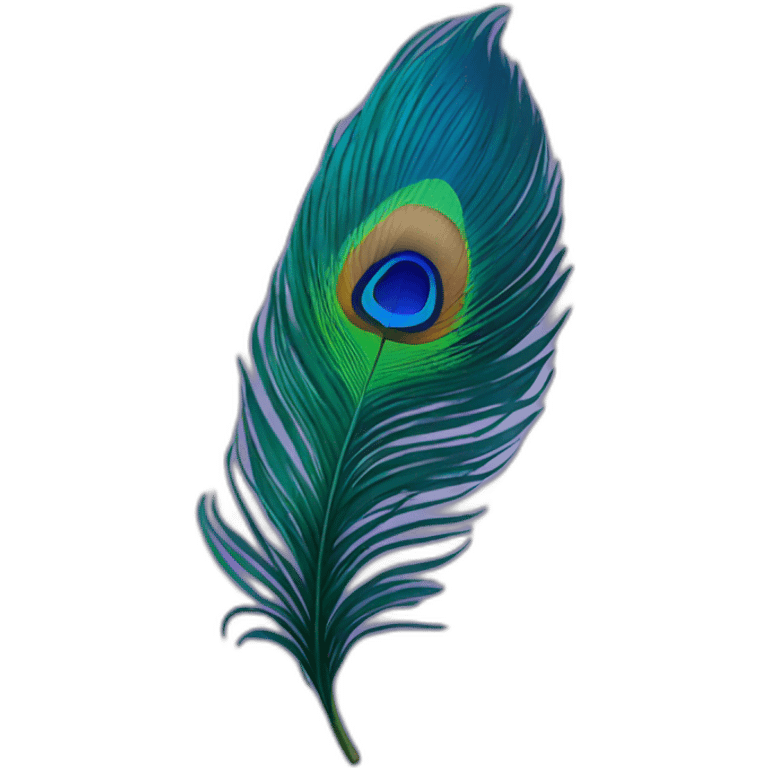 Peacock feather emoji