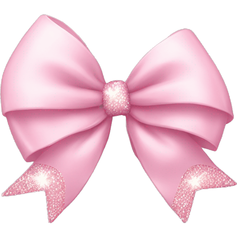 light pink bow with sparkles emoji