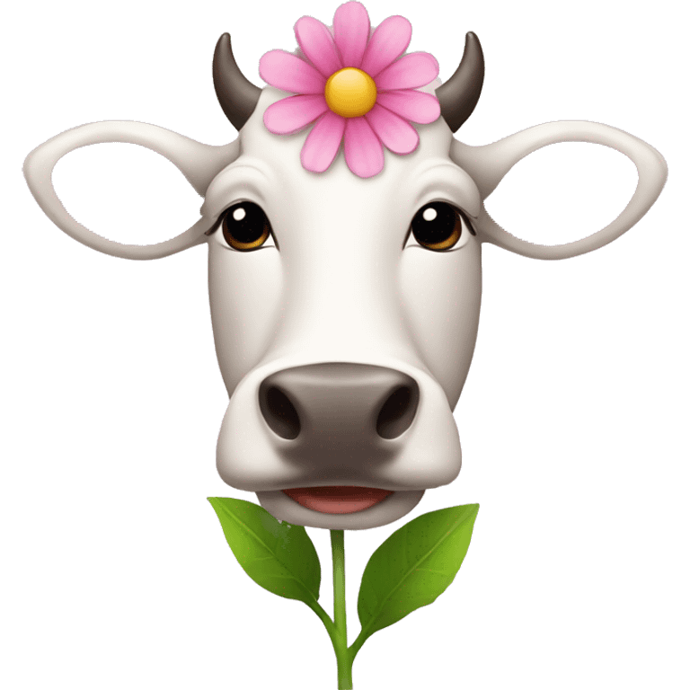 cow with flower emoji