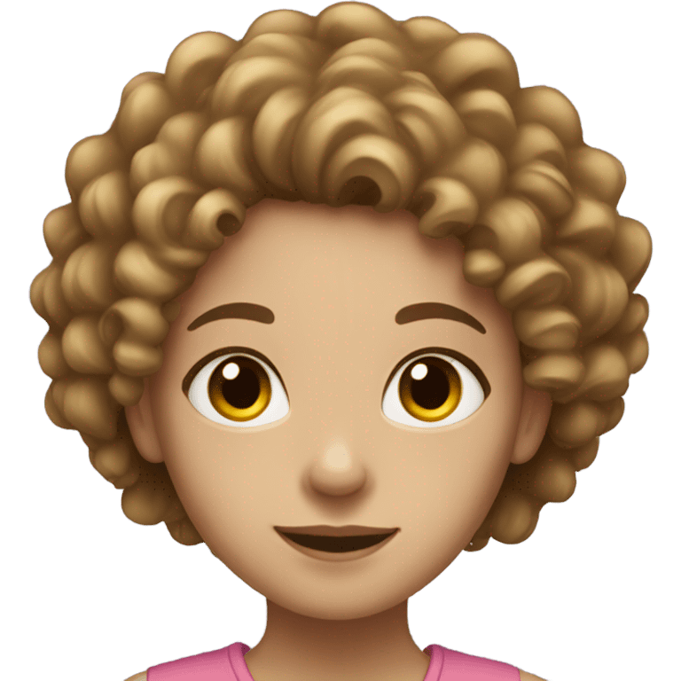 girl with fare skin and curly hair emoji