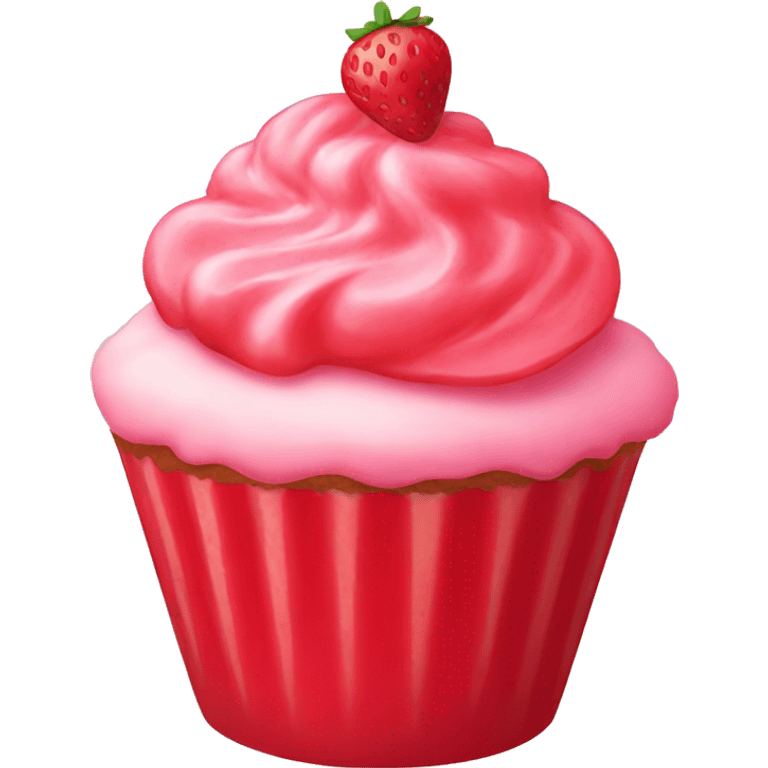 strawberry cupcake emoji