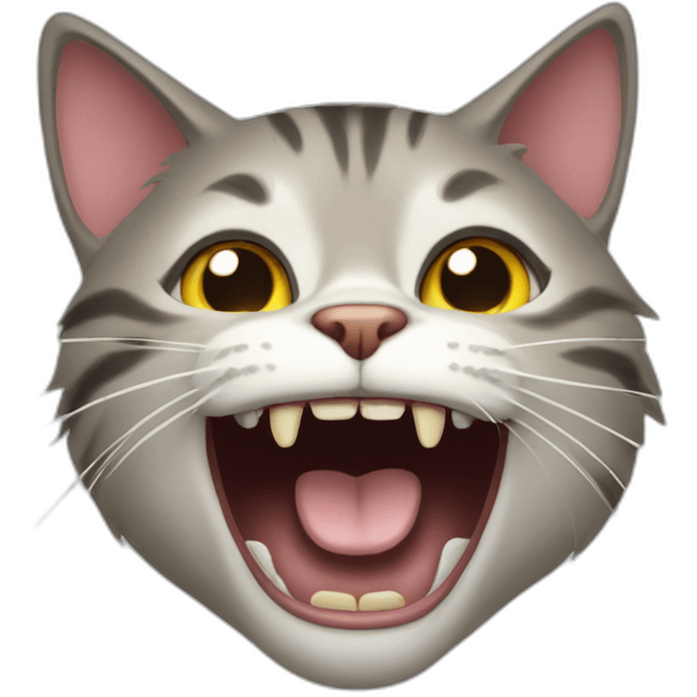 cat with big mouth emoji