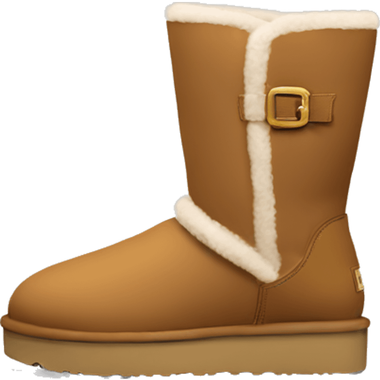 short UGG boot with platform bottom emoji