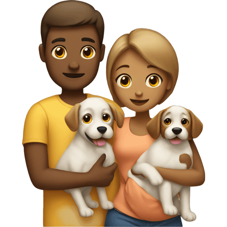 family with a small baby & dog emoji