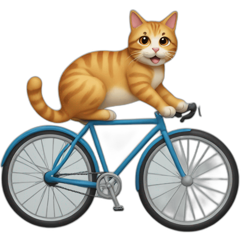 cat on the bycicle emoji