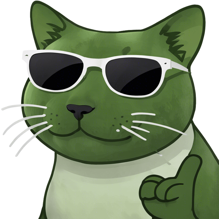 Cat with sunglasses emoji