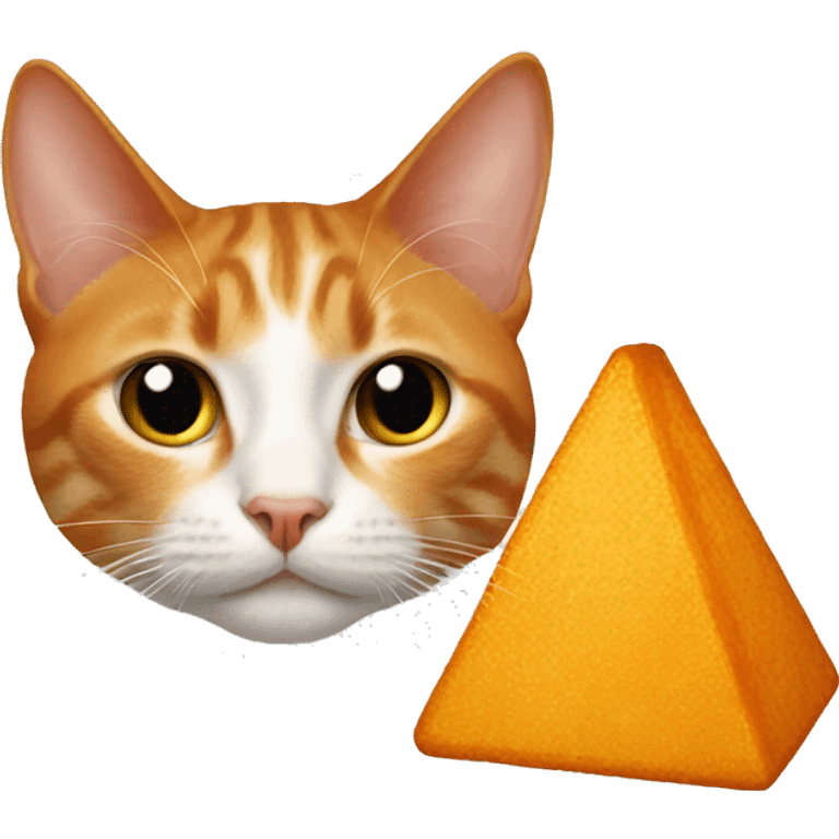 CAT with Ginger Triangel on her Head  emoji