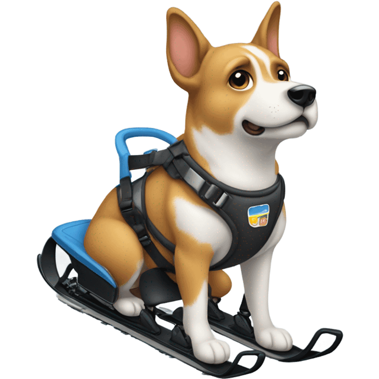 Dog on snowmobile  emoji