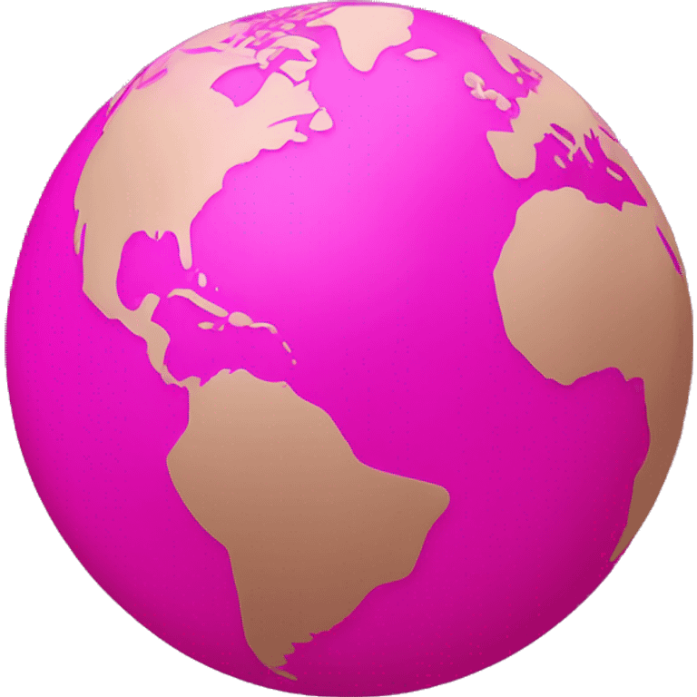 Hot pink earth globe emoji