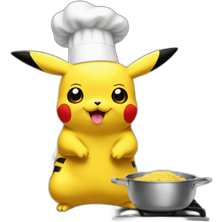 Pikachu cooking emoji