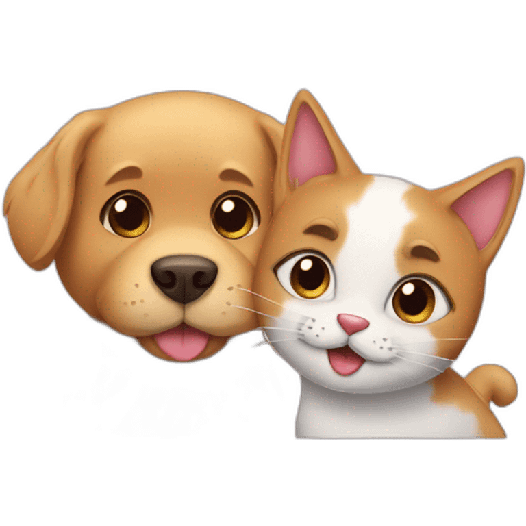 Love cat and dog emoji