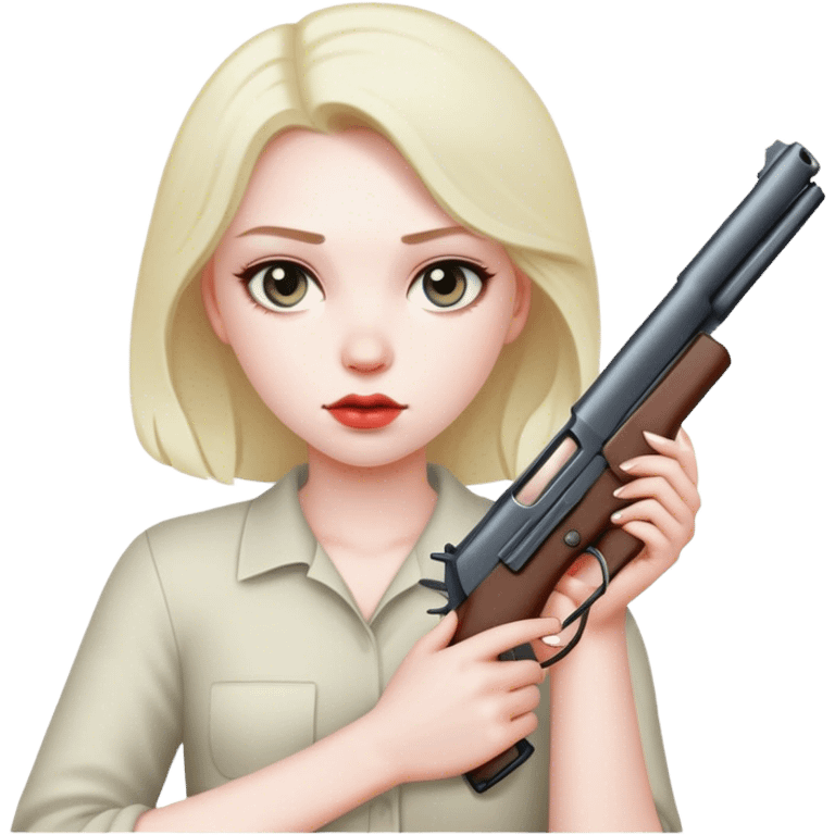 Girl with gun emoji