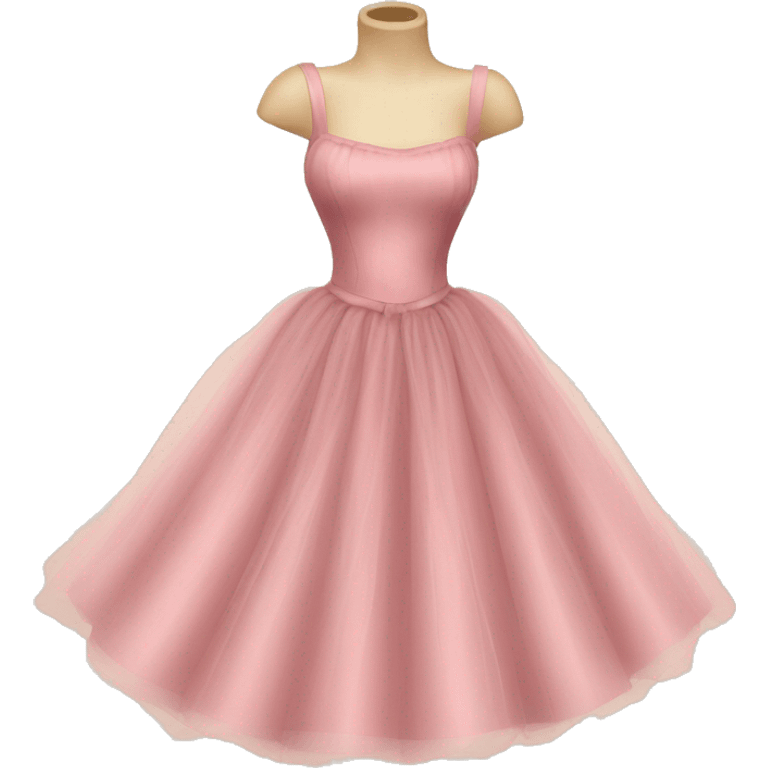 Elegant vintage pink tulle dress emoji