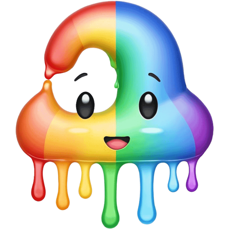 Melting rainbow emoji