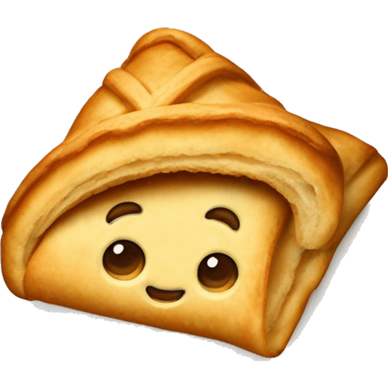 Apple turnover with a hat on emoji