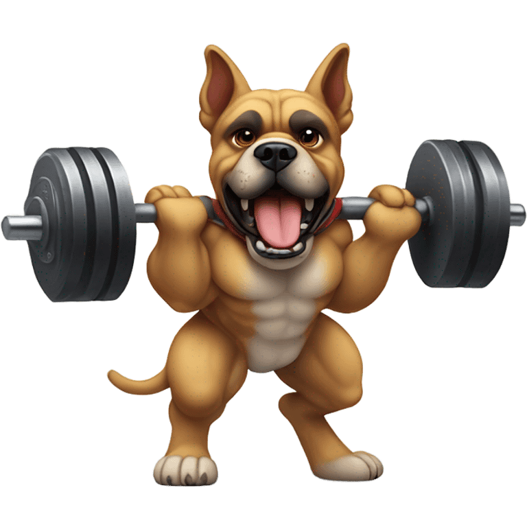 Dog lifting weights  emoji