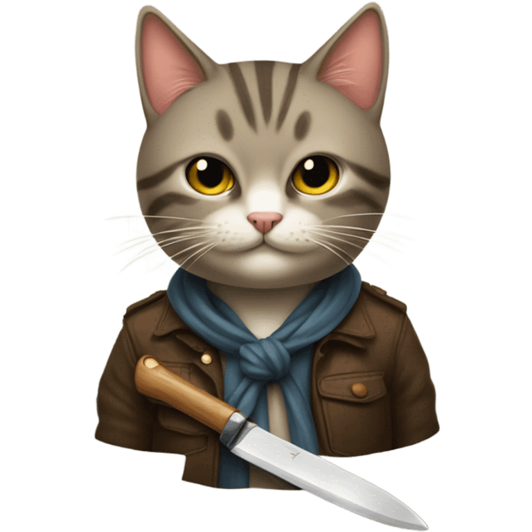 Gato con cuchillo emoji