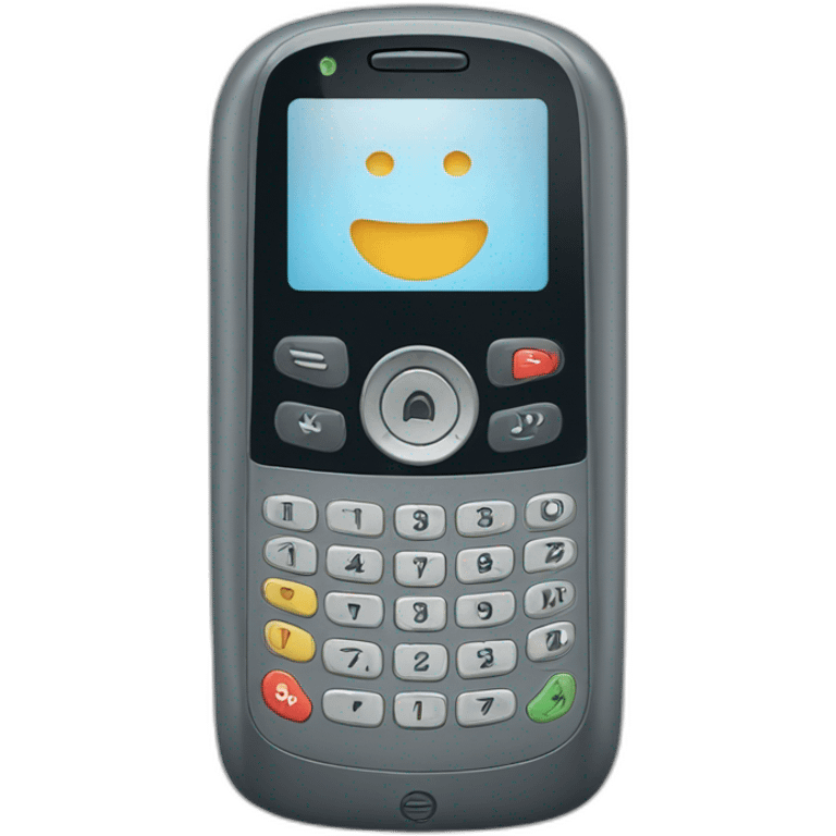 Telefono motorola con numeros en la mano emoji