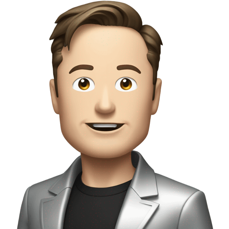 elon musk have silver play button emoji