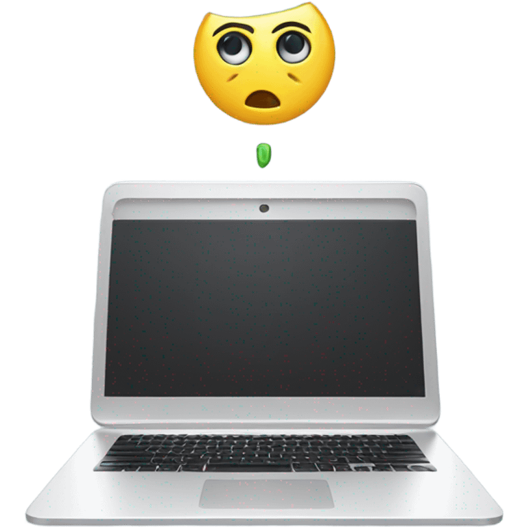 Laptop hanging from the ceiling emoji