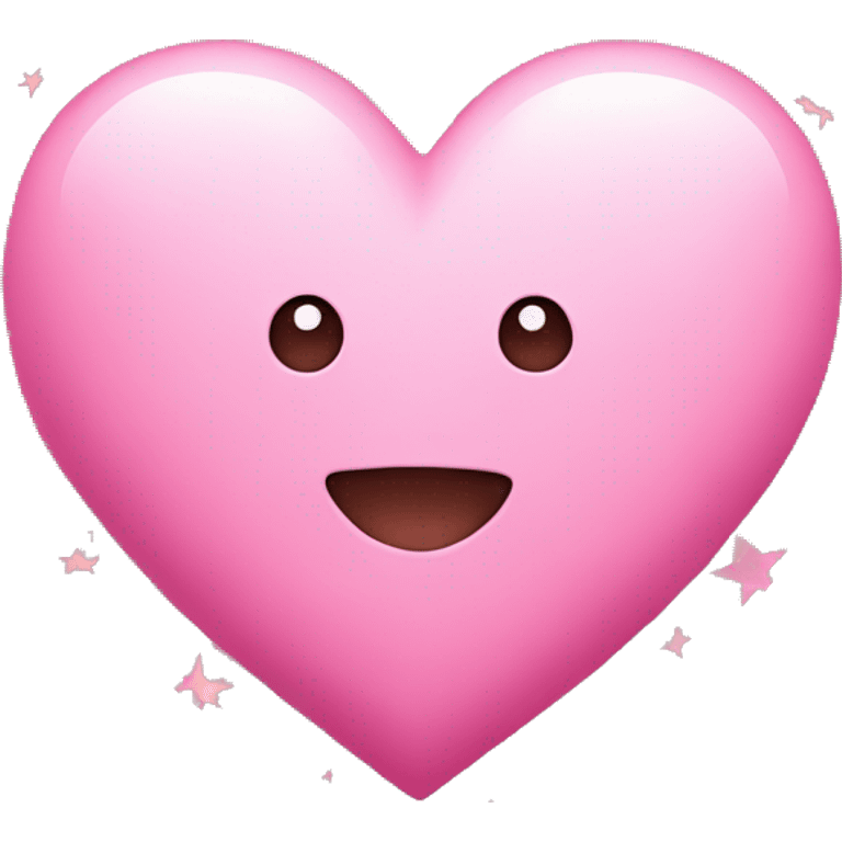 Pink heart with stars emoji