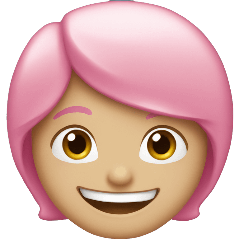 Pink smile emoji