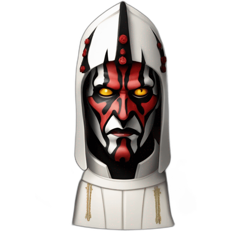 Darth maul with papal hat emoji