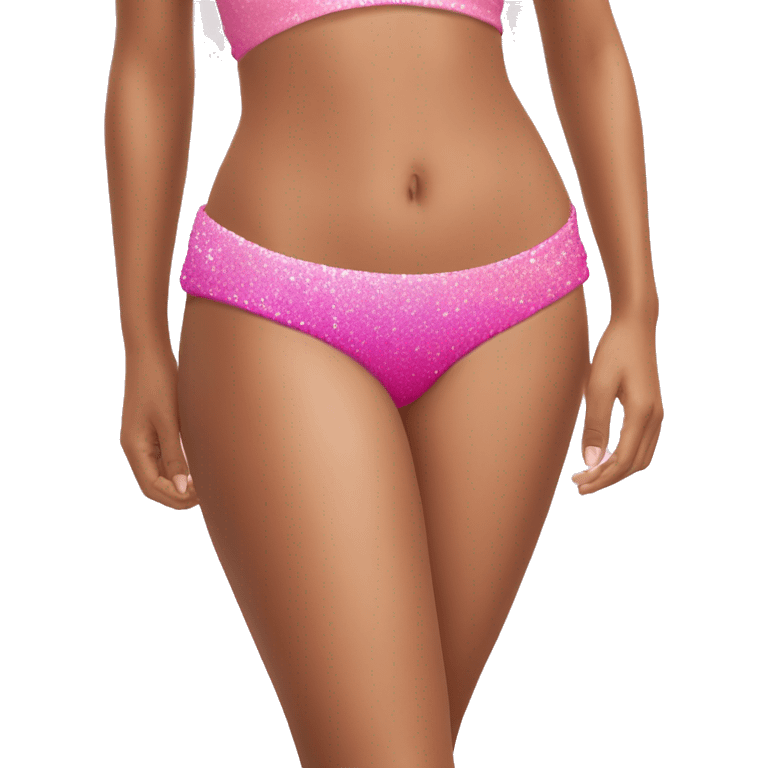 Pink ombre bikini bottoms with glitter  emoji