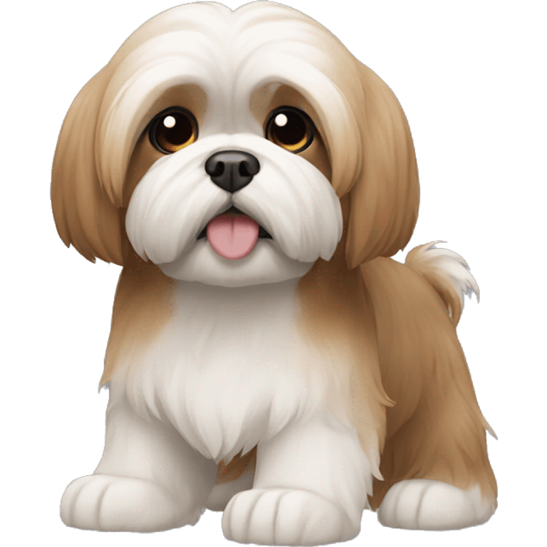 Lhassa apso marron patte blanche  emoji