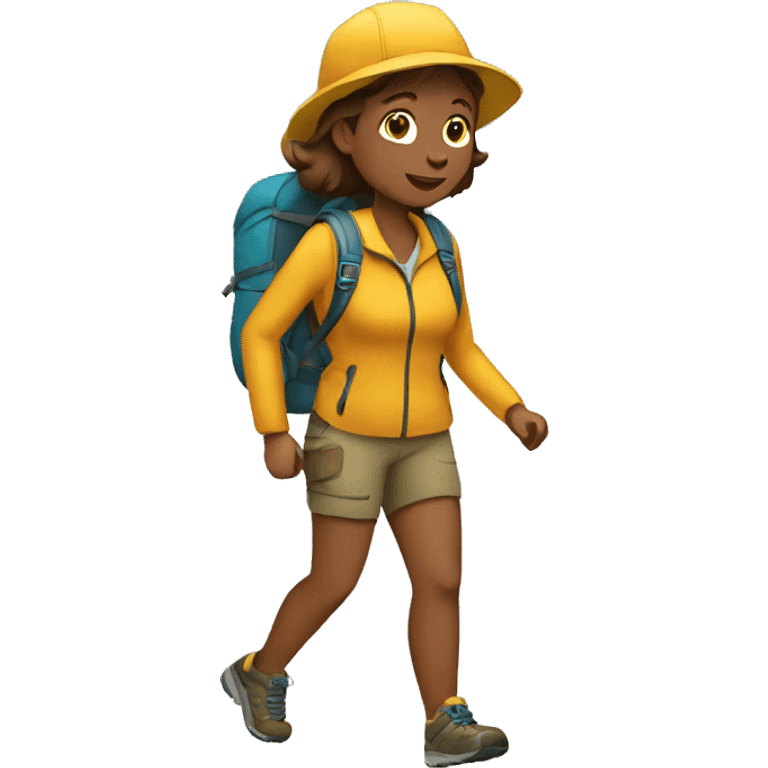 woman hiking emoji