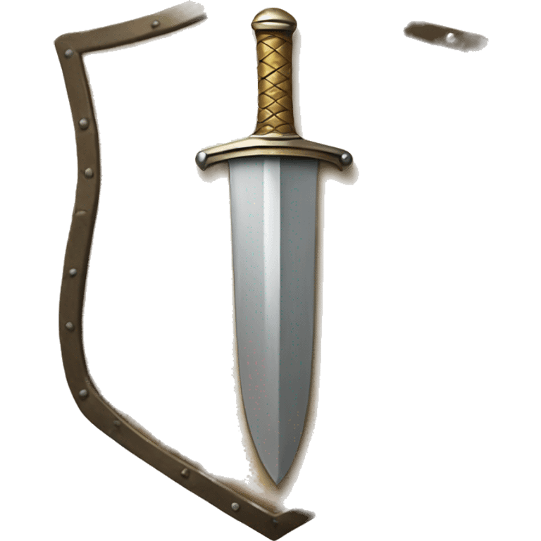 small sword symbol embedded on a shield emoji