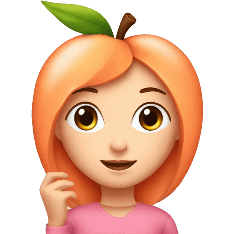 peach with girl emoji