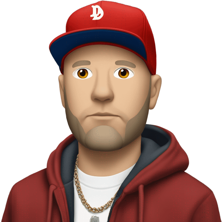 Fred durst from 1999 with a red backwards newera branded hat emoji