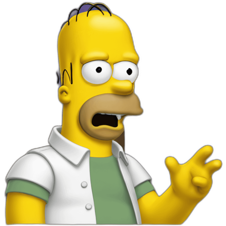 Homer simpsons hedge emoji