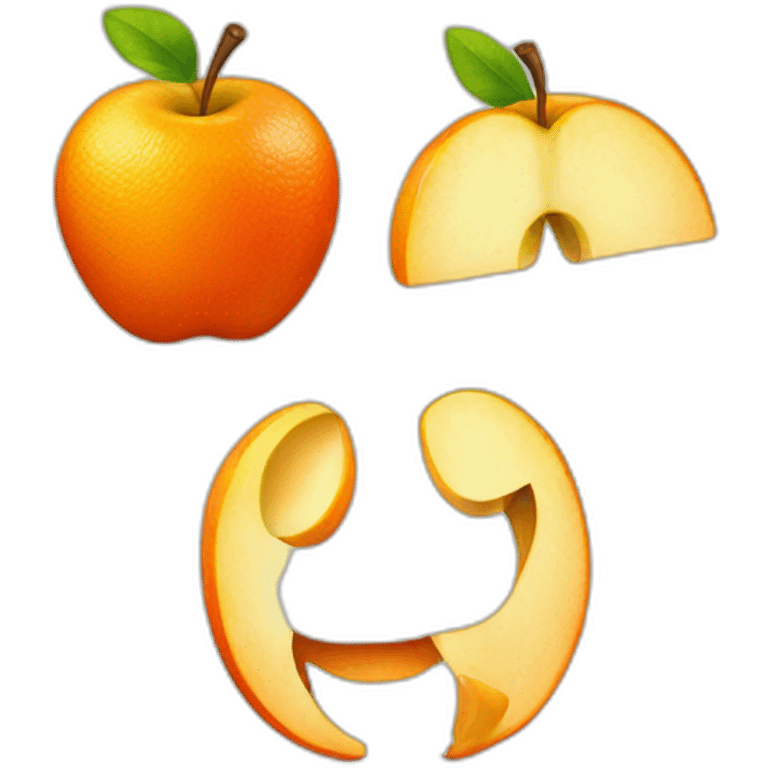 apple and orange emoji