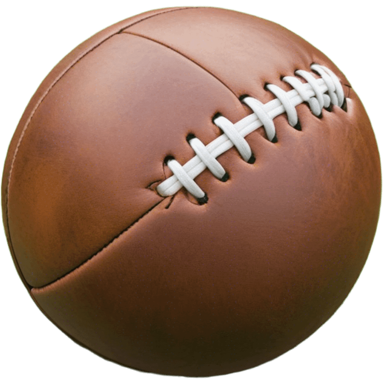 Cinematic Realistic image of an AFL ball resting on a lush, grassy field, showcasing weathered leather textures and intricate markings, bathed in soft, natural lighting that emphasizes its iconic role in the game emoji