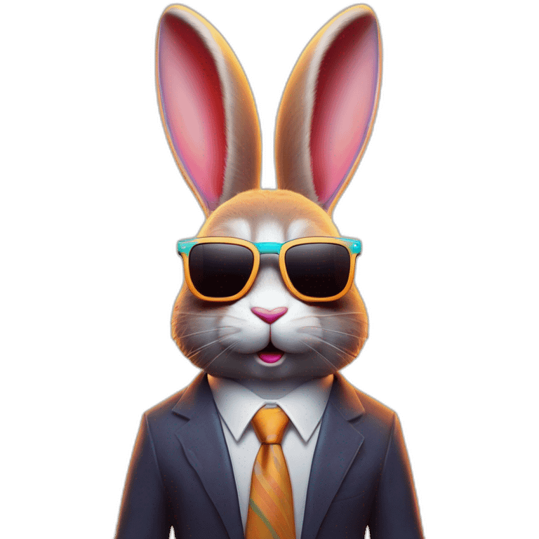 bunny with sunglasses emoji