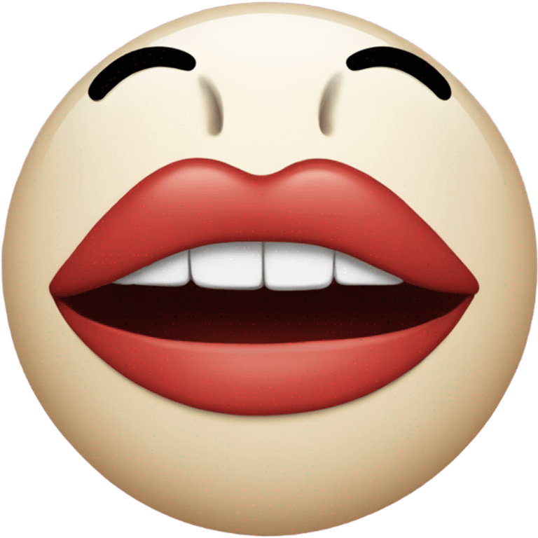 Emoji with big lips emoji