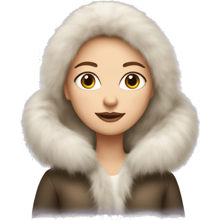 White girl in a fur-coat  emoji