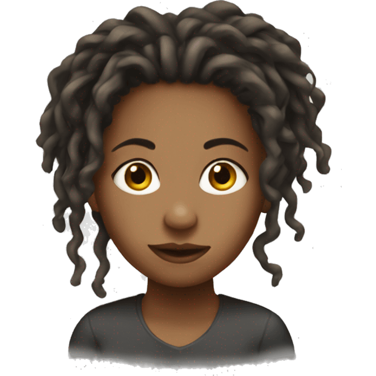 Girl with locs emoji