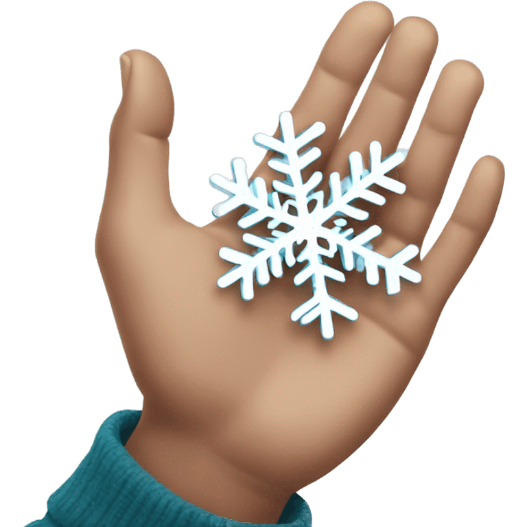 snowflake in the palm of your hand emoji