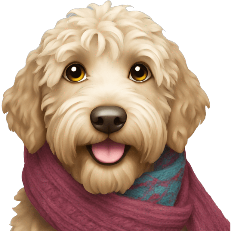 labradoodle-in-the-scarf emoji