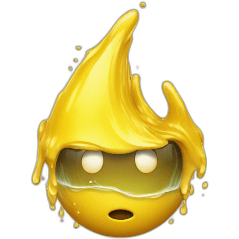 Forment depuis rapide mar qui bois du liquide jaune emoji