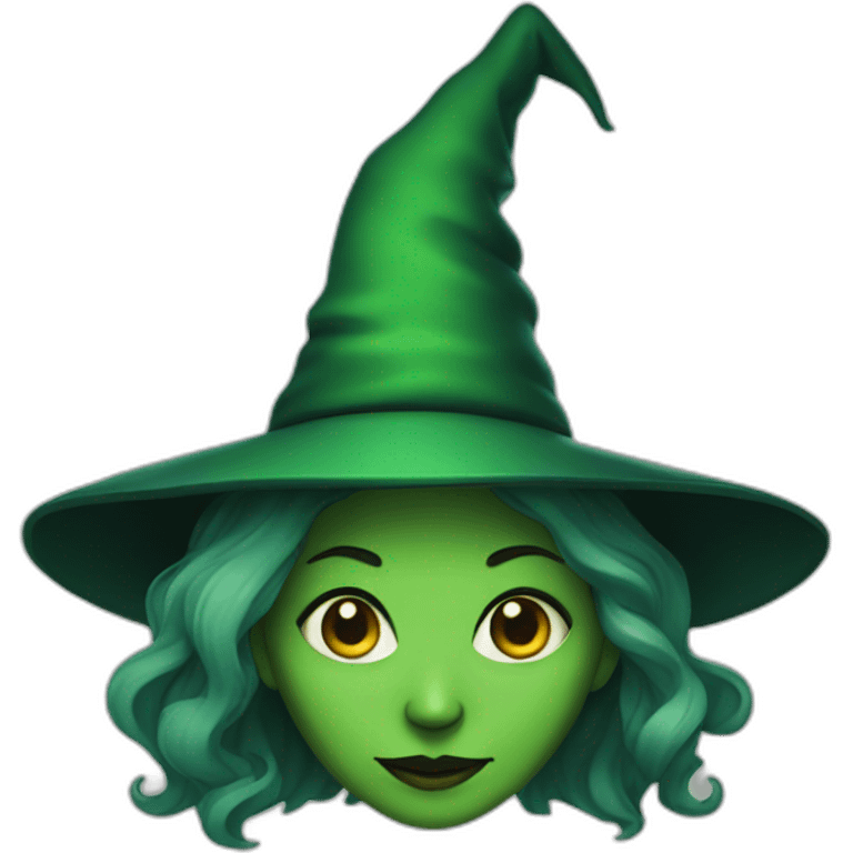 green skinned woman witch emoji